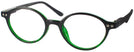 Round Emerald / Black Well Versed Single Vision Full Frame View #1