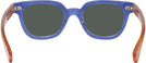 Square Translucent Blue Kala 8mm Progressive Reading Sunglasses View #4