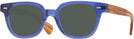 Square Translucent Blue Kala 8mm Progressive Reading Sunglasses View #1