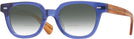 Square Translucent Blue Kala 8mm w/ Gradient Bifocal Reading Sunglasses View #1