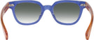 Square Translucent Blue Kala 8mm w/ Gradient Progressive Reading Sunglasses View #4