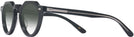 Round Black Crystal Kala Arty w/ Gradient Bifocal Reading Sunglasses View #3