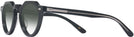Round Black Crystal Kala Arty w/ Gradient Progressive Reading Sunglasses View #3