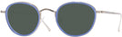 Round Silver With Royal Blue Kala Legacy w/ Insert Progressive Reading Sunglasses View #1