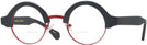 Round Matte Black With Red Kala Omega Bifocal View #1