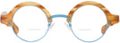 Round Sunset Tortoise With Blue Kala Omega Bifocal View #2