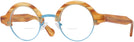 Round Sunset Tortoise With Blue Kala Omega Bifocal View #1