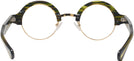 Round Amazon Green With Gold Kala Omega Single Vision Full Frame View #4