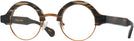 Round Brown Smoke With Orange Kala Omega Single Vision Full Frame View #1