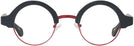 Round Matte Black With Red Kala Omega Computer Style Progressive View #2