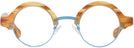 Round Sunset Tortoise With Blue Kala Omega Progressive No-Lines View #2