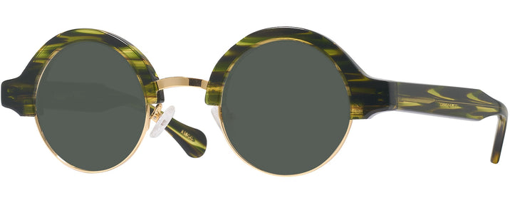 Round Amazon Green With Gold Kala Omega Progressive Reading Sunglasses View #1