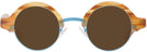 Round Sunset Tortoise With Blue Kala Omega Progressive Reading Sunglasses View #2