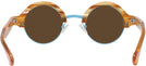 Round Sunset Tortoise With Blue Kala Omega Progressive Reading Sunglasses View #4