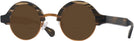 Round Brown Smoke With Orange Kala Omega Bifocal Reading Sunglasses View #1