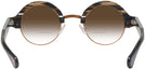 Round Brown Smoke With Orange Kala Omega w/ Gradient Bifocal Reading Sunglasses View #4