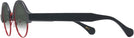 Round Matte Black With Red Kala Omega w/ Gradient Bifocal Reading Sunglasses View #3