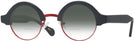Round Matte Black With Red Kala Omega w/ Gradient Bifocal Reading Sunglasses View #1