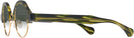 Round Amazon Green With Gold Kala Omega w/ Gradient Progressive Reading Sunglasses View #3