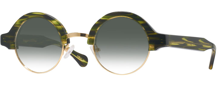 Round Amazon Green With Gold Kala Omega w/ Gradient Progressive Reading Sunglasses View #1