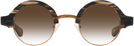 Round Brown Smoke With Orange Kala Omega w/ Gradient Progressive Reading Sunglasses View #2