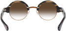 Round Brown Smoke With Orange Kala Omega w/ Gradient Progressive Reading Sunglasses View #4
