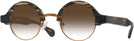 Round Brown Smoke With Orange Kala Omega w/ Gradient Progressive Reading Sunglasses View #1