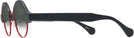 Round Matte Black With Red Kala Omega w/ Gradient Progressive Reading Sunglasses View #3