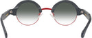 Round Matte Black With Red Kala Omega w/ Gradient Progressive Reading Sunglasses View #4