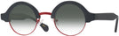Round Matte Black With Red Kala Omega w/ Gradient Progressive Reading Sunglasses View #1