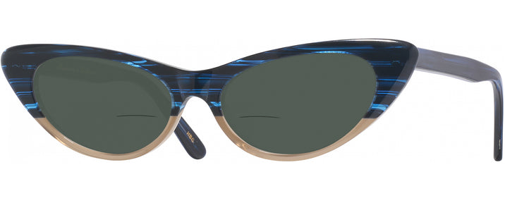Cat Eye Half Blue Tortoise And Grey Bottom Kala Roxanne Bifocal Reading Sunglasses View #1