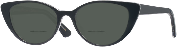Cat Eye Black With Crystal Back Kala San-Sea Bifocal Reading Sunglasses View #1
