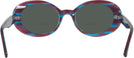 Oval Purple Blue Stripes Kala Sunflower Bifocal Reading Sunglasses View #4