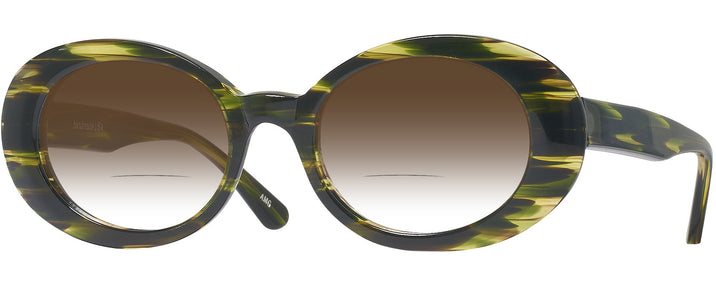 Oval Amazon Green Kala Sunflower w/ Gradient Bifocal Reading Sunglasses View #1