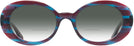Oval Purple Blue Stripes Kala Sunflower w/ Gradient Bifocal Reading Sunglasses View #2