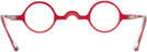 Round Red W/clear Black Kala Teeny Single Vision Full Frame View #4