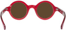 Round Red Kala Washer Progressive No Line Reading Sunglasses View #4