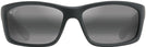 Rectangle Matte Black/grey Lens Maui Jim Kanaio Coast 766 View #2