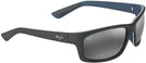 Rectangle Matte Black/grey Lens Maui Jim Kanaio Coast 766 View #1