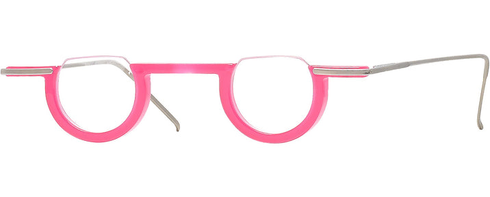 Round,Unique Hot Pink Wolfgang Katzer Autor Single Vision Half Frame w/ FREE NON-GLARE View #1