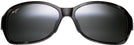 Rectangle Black &amp; Grey Tortoise/Grey Lens Maui JIm Koki Beach 433 View #2