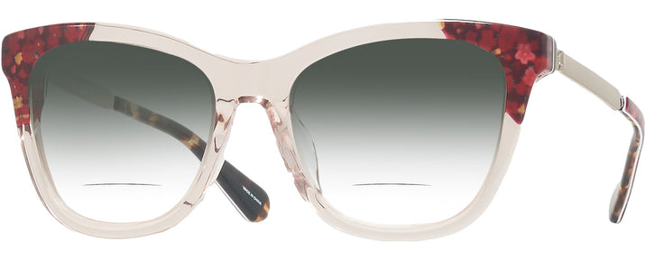 Cat Eye,Oversized Pattern Pink Kate Spade Alexane-S w/ Gradient Bifocal Reading Sunglasses View #1
