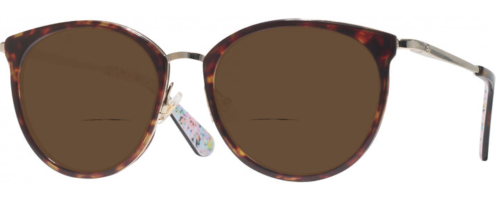 Round Havana Kate Spade Eliana/G Bifocal Reading Sunglasses View #1