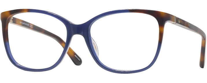 Square Blue Tortoise Kate Spade Karlyn Single Vision Full Frame View #1
