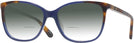 Square Blue Tortoise Kate Spade Karlyn w/ Gradient Bifocal Reading Sunglasses View #1