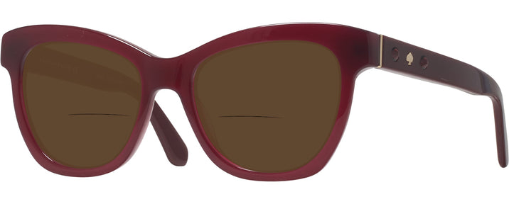 Cat Eye,Oversized Burgundy Kate Spade Krissy Bifocal Reading Sunglasses View #1