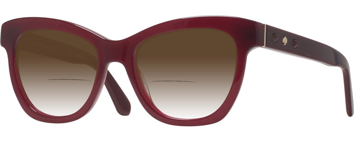 Cat Eye,Oversized Burgundy Kate Spade Krissy w/ Gradient Bifocal Reading Sunglasses View #1