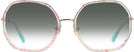 Oversized Gold Multi Color Metal Kate Spade Nicola-G-S w/ Gradient Progressive Reading Sunglasses View #2