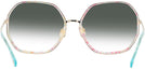 Oversized Gold Multi Color Metal Kate Spade Nicola-G-S w/ Gradient Progressive Reading Sunglasses View #4