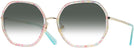 Oversized Gold Multi Color Metal Kate Spade Nicola-G-S w/ Gradient Progressive Reading Sunglasses View #1